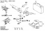 Bosch 0 601 384 603 Gws 14-125 C Angle Grinder 230 V / Eu Spare Parts